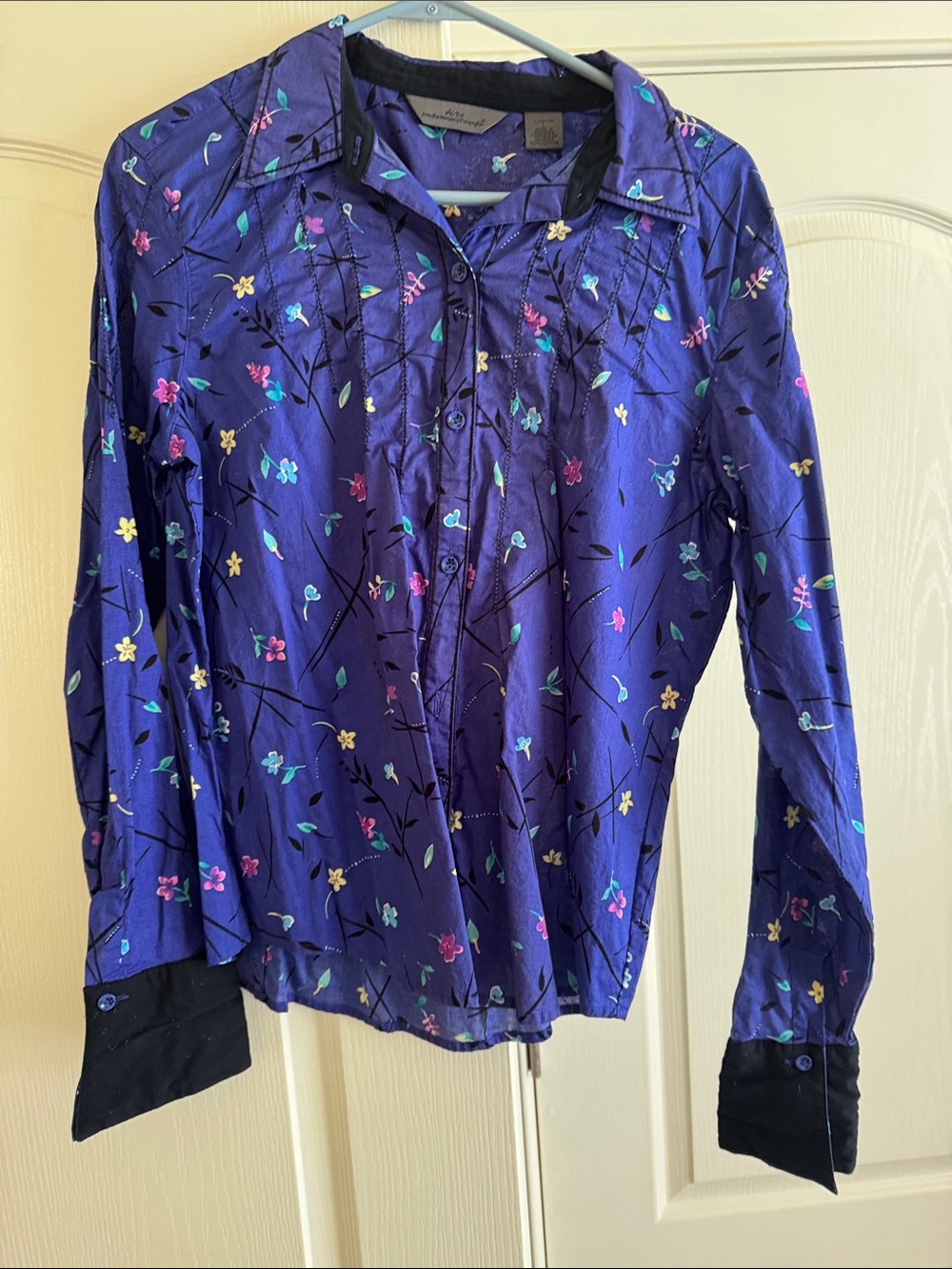 Aura Purple Floral Button-Down Shirt
